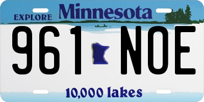 MN license plate 961NOE