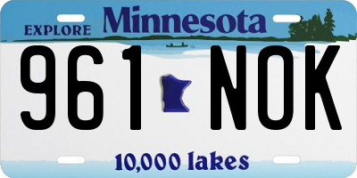 MN license plate 961NOK