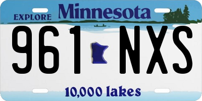 MN license plate 961NXS