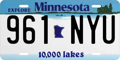 MN license plate 961NYU