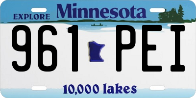 MN license plate 961PEI