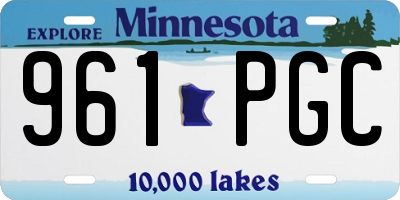 MN license plate 961PGC