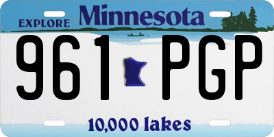 MN license plate 961PGP