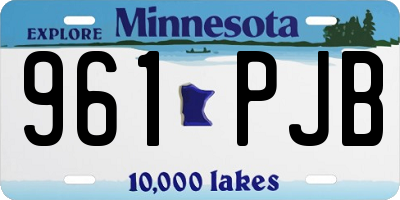 MN license plate 961PJB