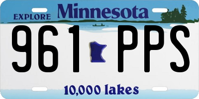 MN license plate 961PPS