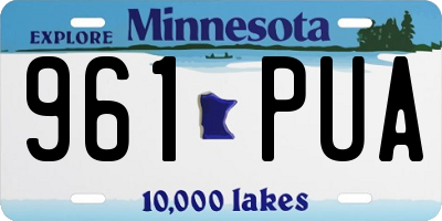 MN license plate 961PUA