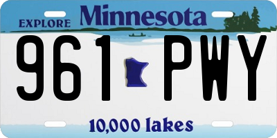 MN license plate 961PWY