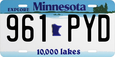 MN license plate 961PYD