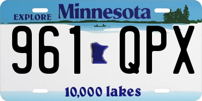 MN license plate 961QPX