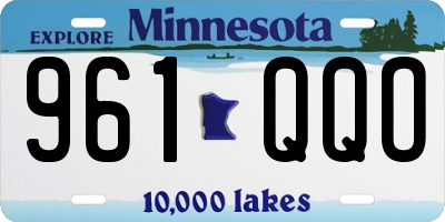 MN license plate 961QQO