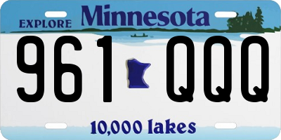 MN license plate 961QQQ