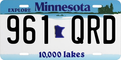 MN license plate 961QRD