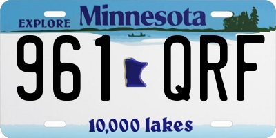 MN license plate 961QRF