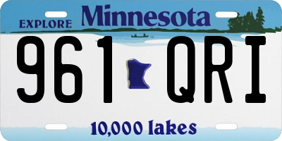 MN license plate 961QRI