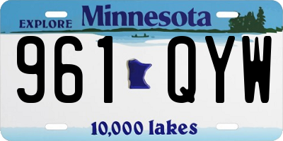MN license plate 961QYW