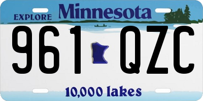 MN license plate 961QZC
