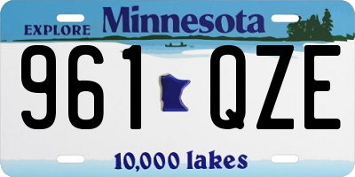 MN license plate 961QZE