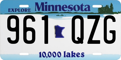 MN license plate 961QZG