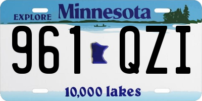 MN license plate 961QZI