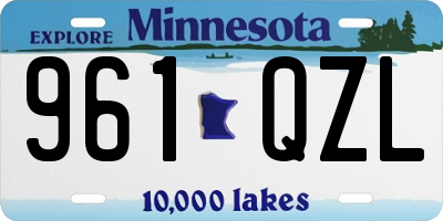 MN license plate 961QZL