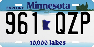 MN license plate 961QZP