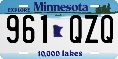 MN license plate 961QZQ