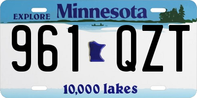 MN license plate 961QZT