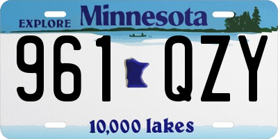 MN license plate 961QZY