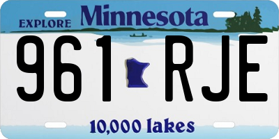 MN license plate 961RJE