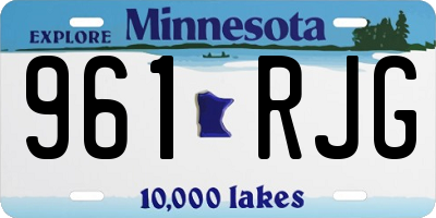 MN license plate 961RJG