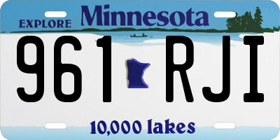 MN license plate 961RJI