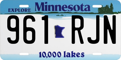 MN license plate 961RJN