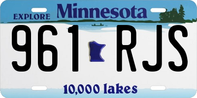 MN license plate 961RJS