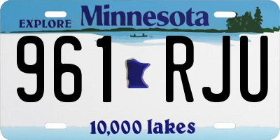 MN license plate 961RJU