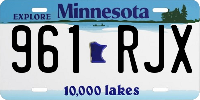 MN license plate 961RJX