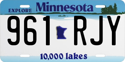 MN license plate 961RJY