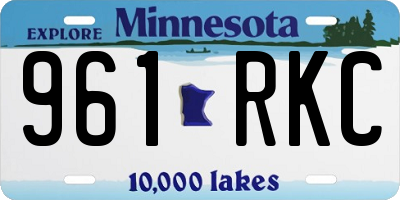 MN license plate 961RKC