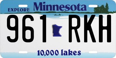 MN license plate 961RKH