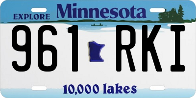 MN license plate 961RKI