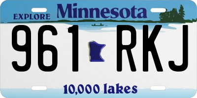 MN license plate 961RKJ