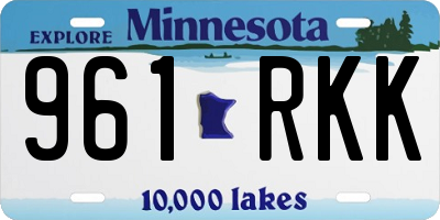 MN license plate 961RKK