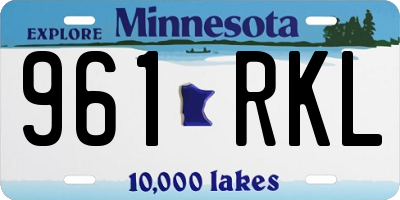 MN license plate 961RKL