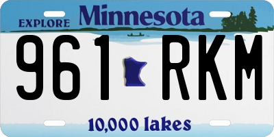 MN license plate 961RKM