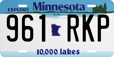 MN license plate 961RKP