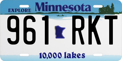 MN license plate 961RKT