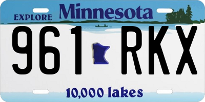 MN license plate 961RKX