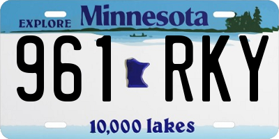 MN license plate 961RKY