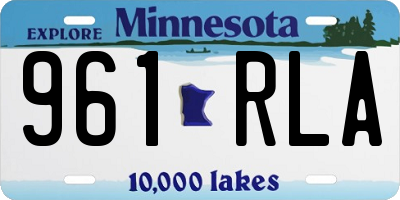 MN license plate 961RLA