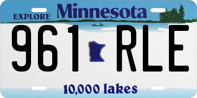 MN license plate 961RLE