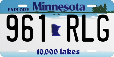 MN license plate 961RLG